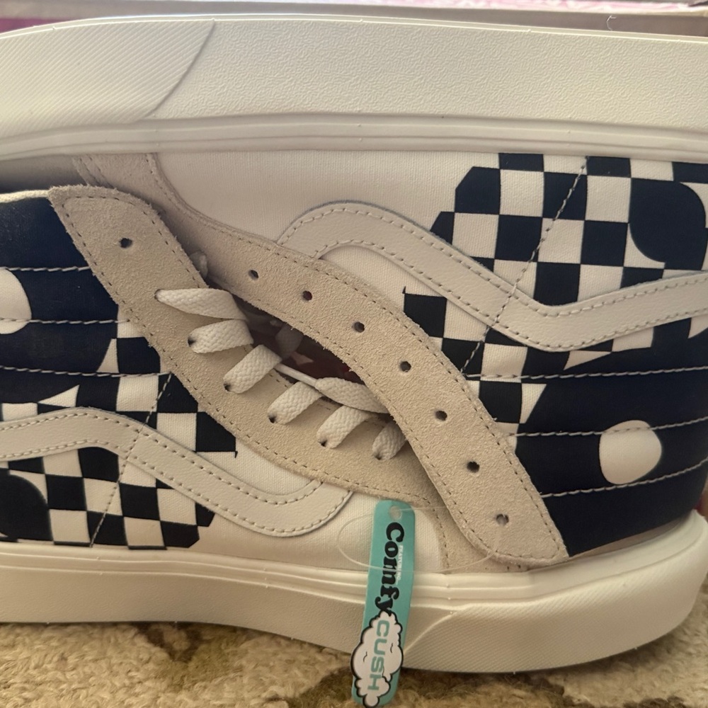 Vans Black and White Checkerboard High-Tops